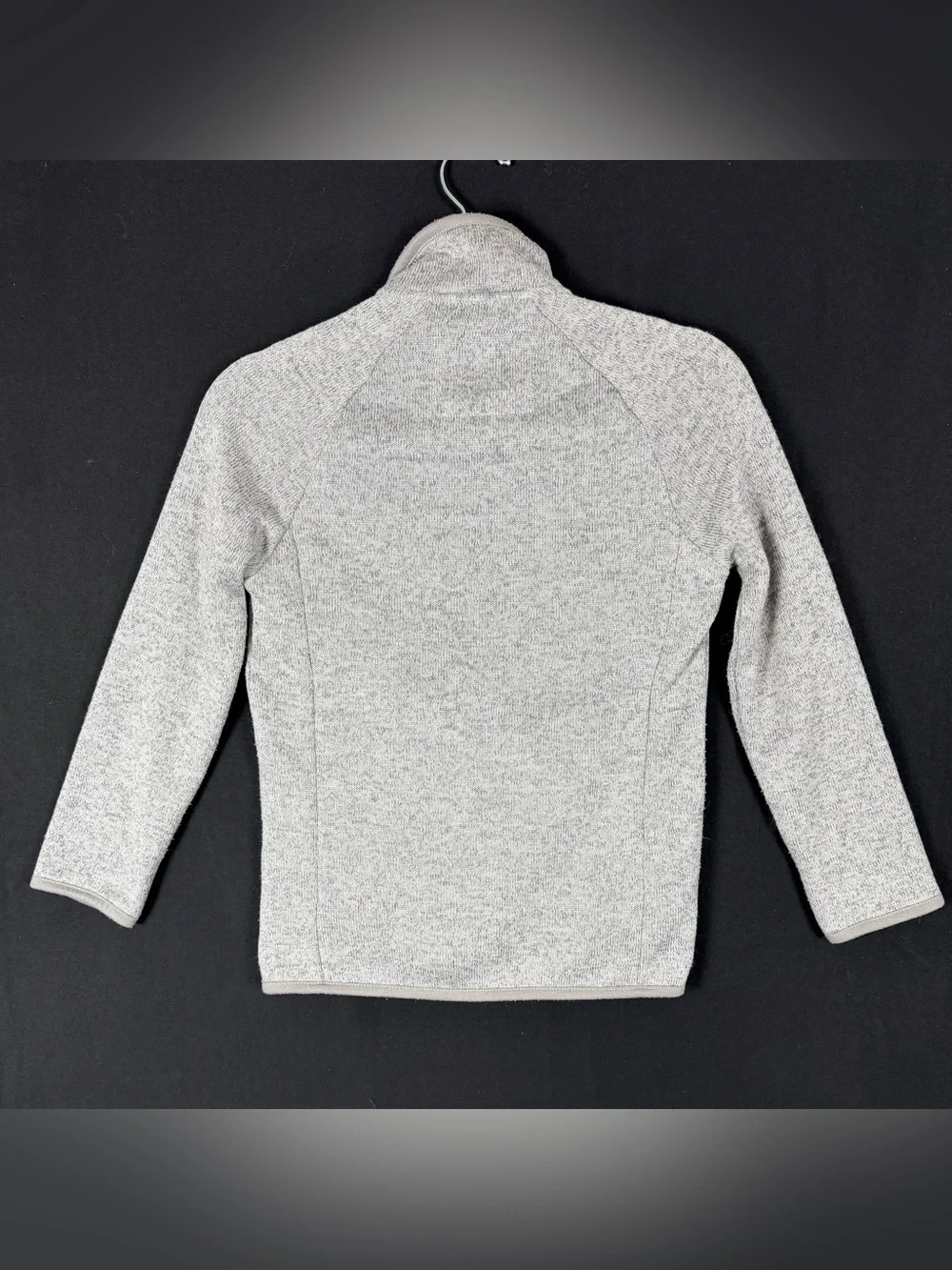 Southern Marsh sweater jacket Boy Youth S Full-Zip Light Gray Pockets Mock Neck